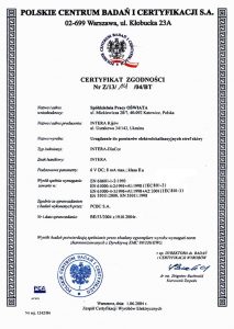 SERTIFIKATI TA SVIDOTSTVA Intera-DiaCor